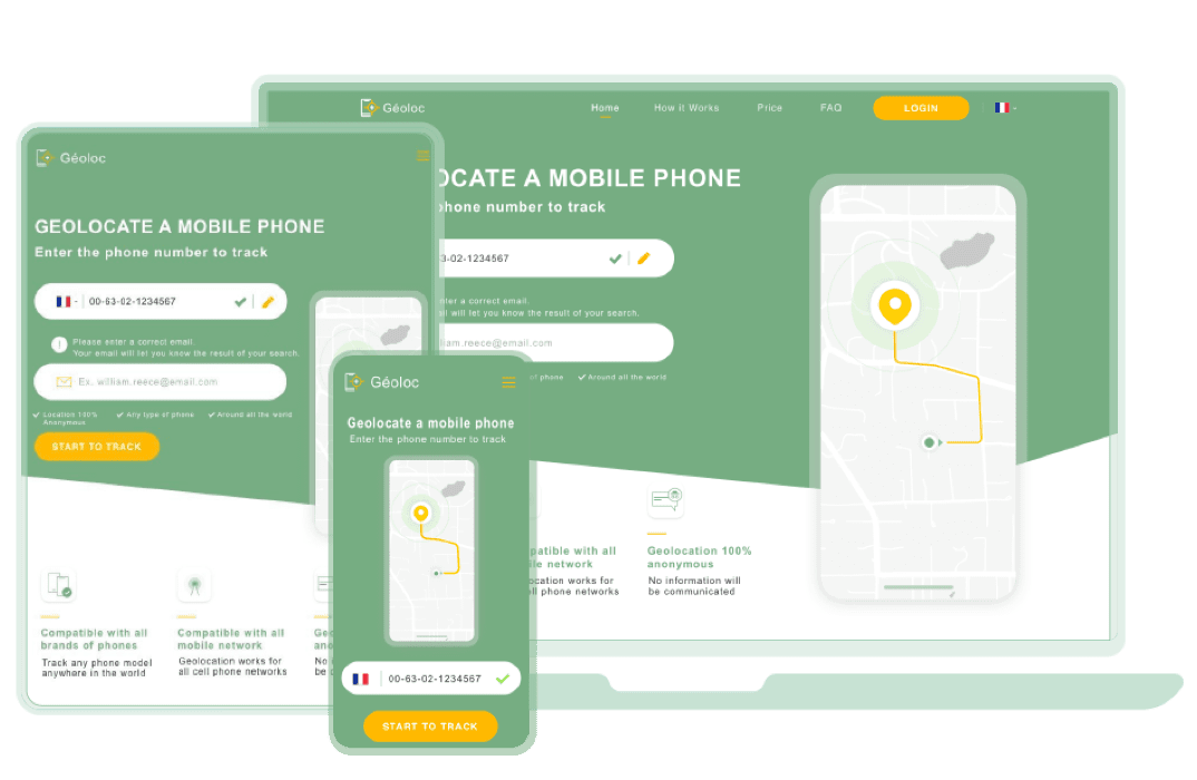 website interface geolocation